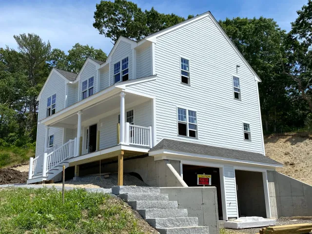 New construction: roof, trim and siding completed by Fernandes Construction on Cape Cod.