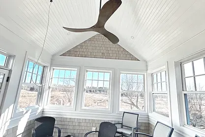 Sunroom Build with custom shiplap
