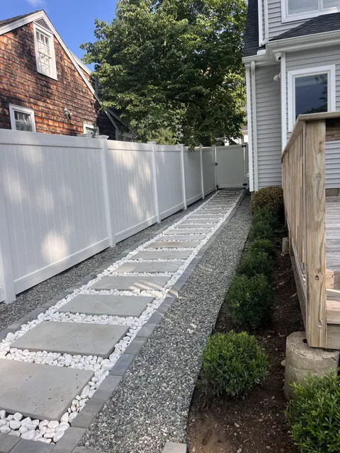 Stone walkway installed by O'Dell Landscape Services