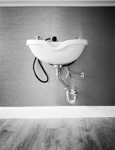salon sink, hairdresser, shampoo