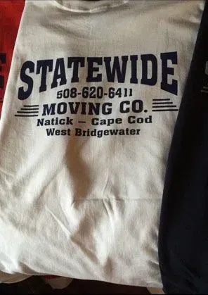 A t-shirt that says statewide moving co. on it