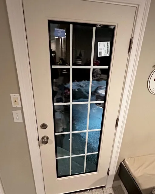 New 15-lite glass door installation