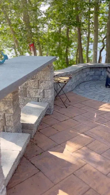 Custom bar and patio build off Long Pond 😎🍹🌊

#patio
#landscape 
#landscapedesign 
#hardscape 
#waterfront