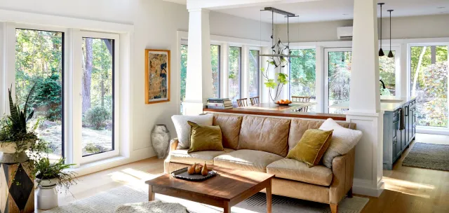 Juniper Design Build's Cape Haven house construction project living room