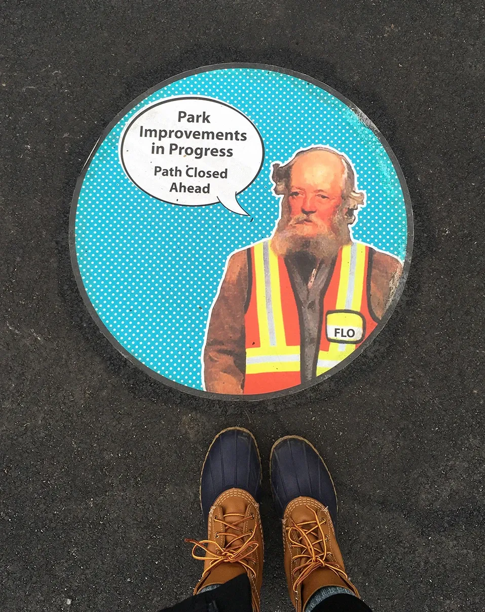Path improvements, path closed sign