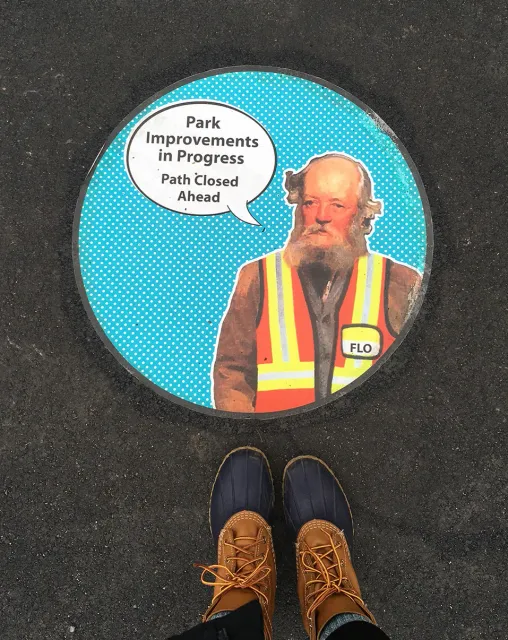 Path improvements, path closed sign