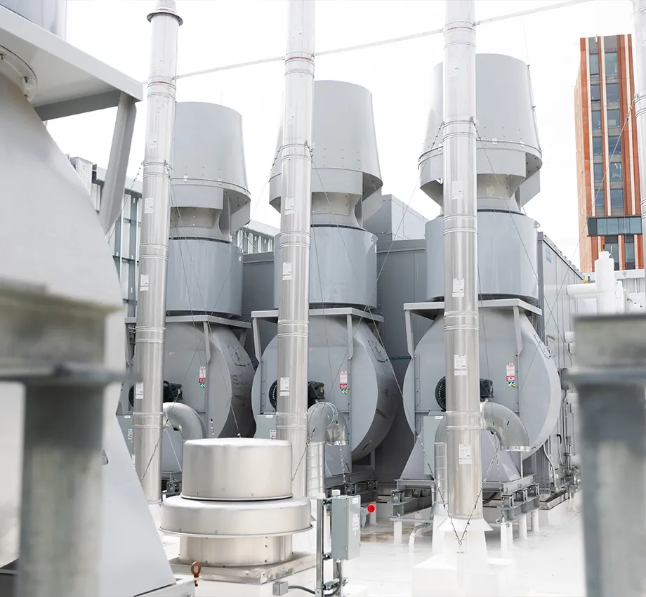 HVAC system on roof