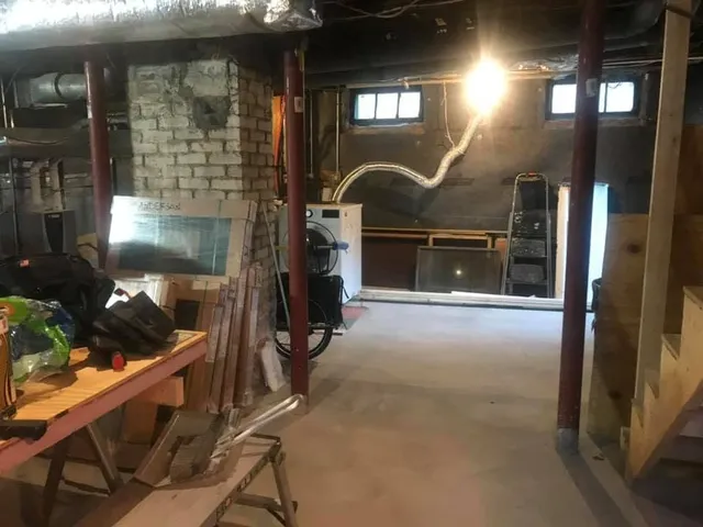 Drywall complete, basement finish work