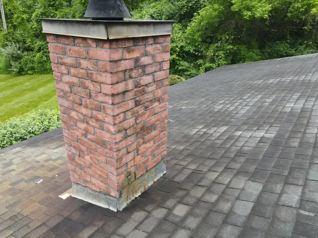 Slate roofing detail on Vermont residence