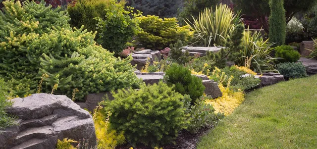 Lush maintained landscape