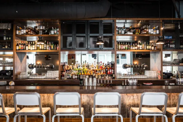 Custom millwork bar build-out