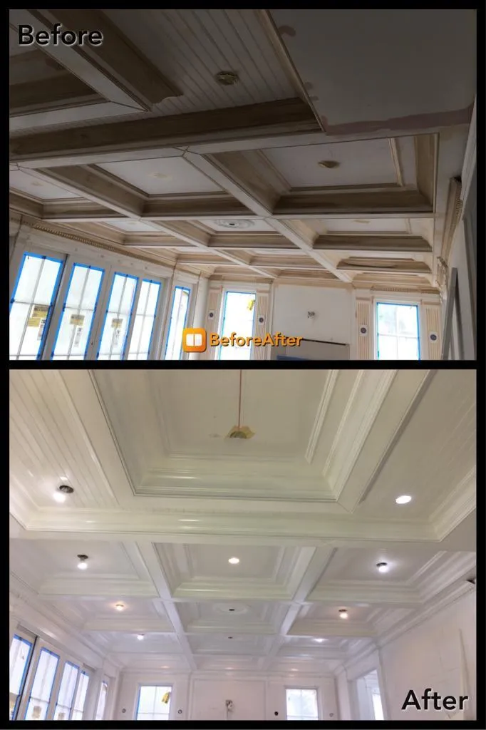 Before and after wall transformation by Happy Painters
