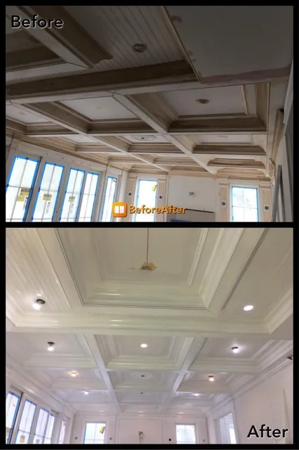 Before and after wall transformation by Happy Painters