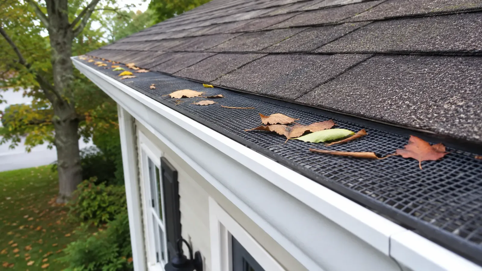 Gutter guards protecting Hartford County CT homes from leaves and debris