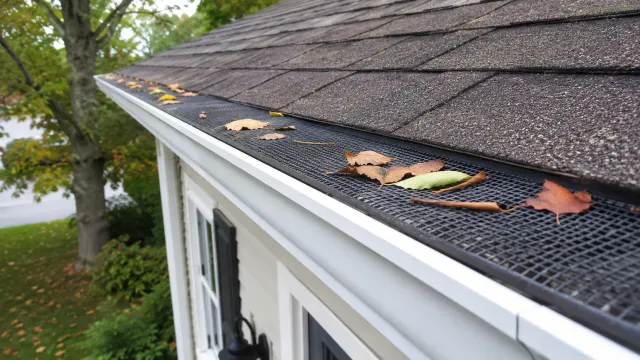 Gutter guards protecting Hartford County CT homes from leaves and debris