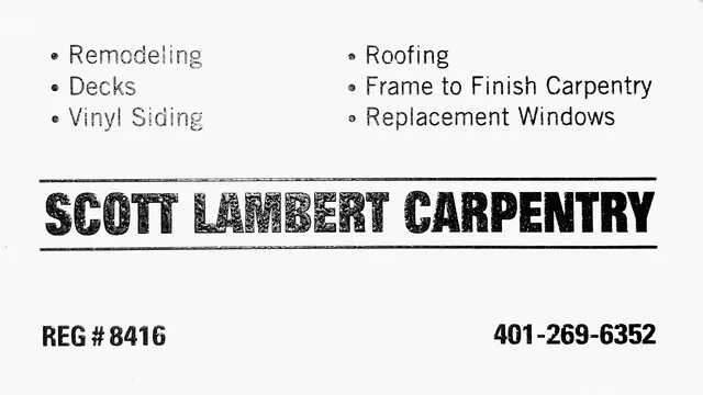 Scott Lambert Carpentry work photo