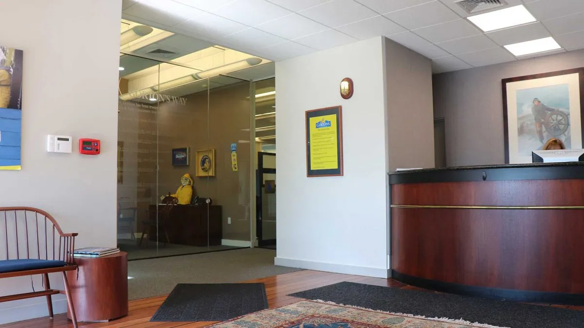 A look inside the lobby at Gorton's of Gloucester.