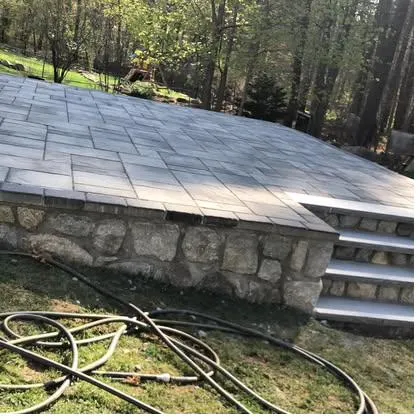 Stamped concrete patio
