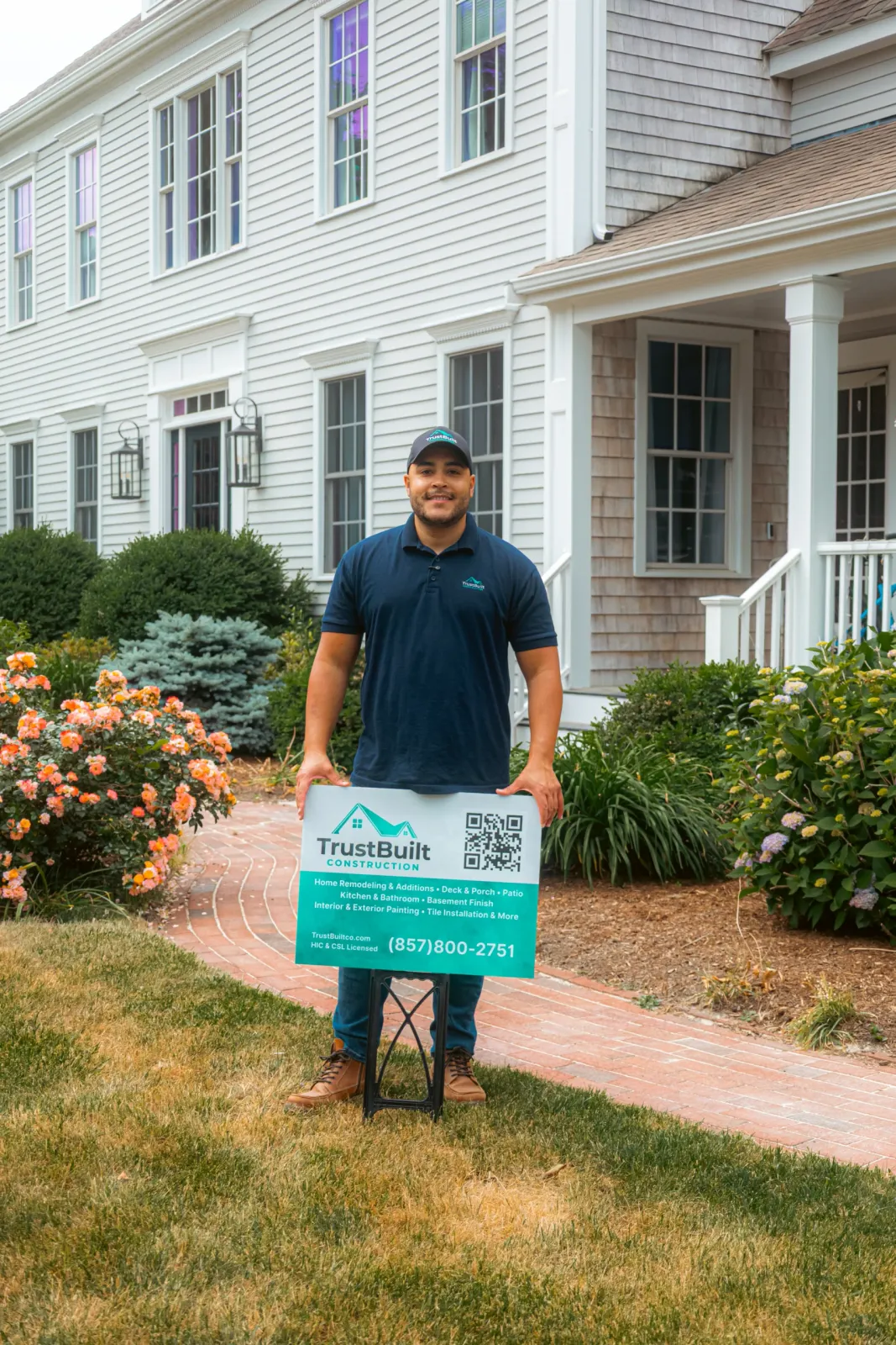 Raphael Ferreira from TrustBuilt Construction on site