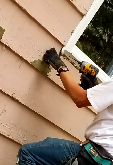 Siding installation in New Hampshire on a residential exterior