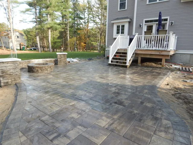 Paver patio and seat wall installation