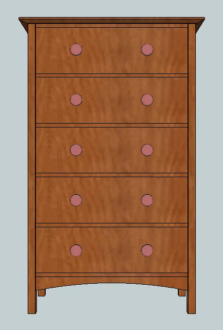 5 Drawer Gentleman's Chest