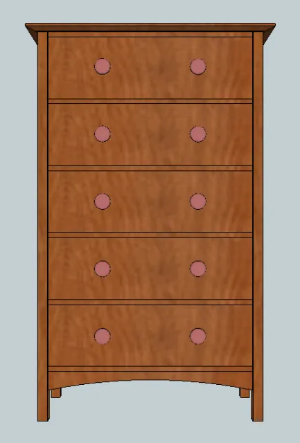 5 Drawer Gentleman's Chest