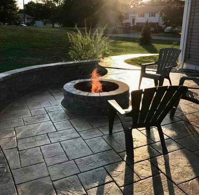 Durable concrete patio, driveway, and walkway installation in Massachusetts