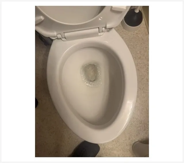 After: Toilet before and after deep cleaning