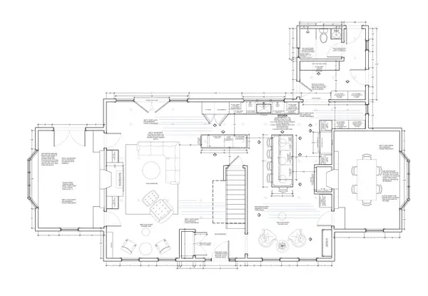 Detailed architectural floor plan layout