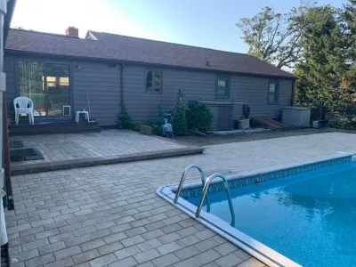 Pool patio in Rhode Island remodel (after image)