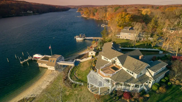 A beautifully designed custom home in Mystic, CT, showcasing expert craftsmanship by Advanced Construction.