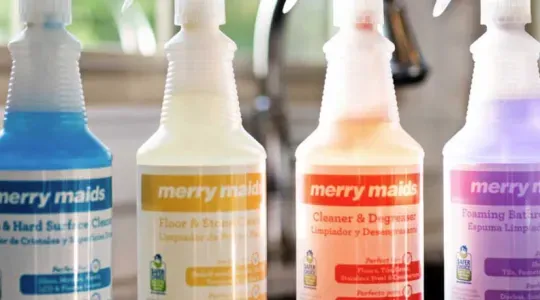 Merry Maids cleaning bottles