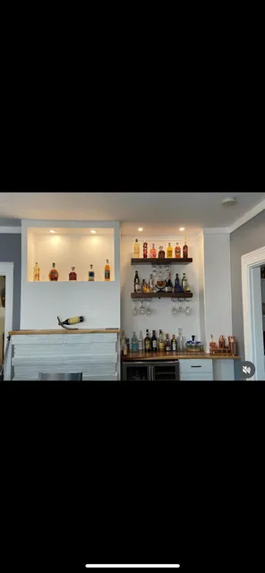 Lighting in a finished bar area
