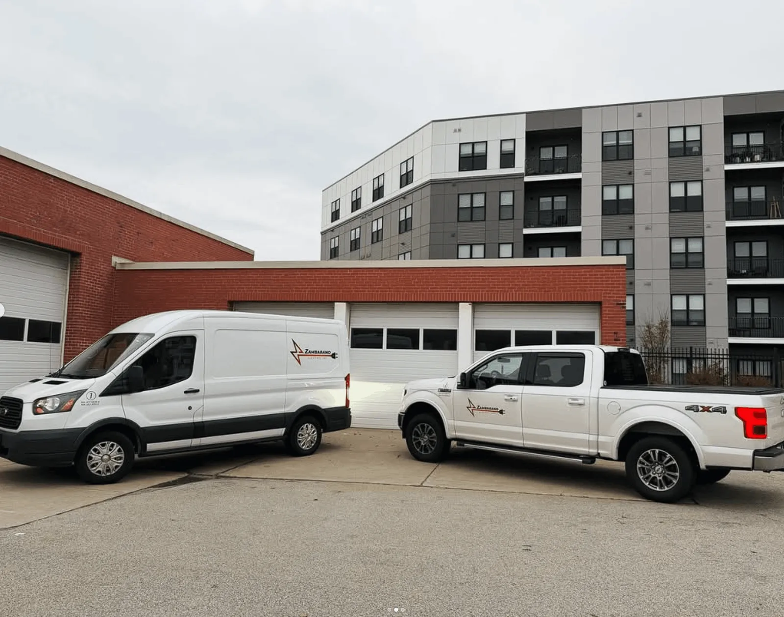 Zambarano Electric service fleet today in Worcester County, MA