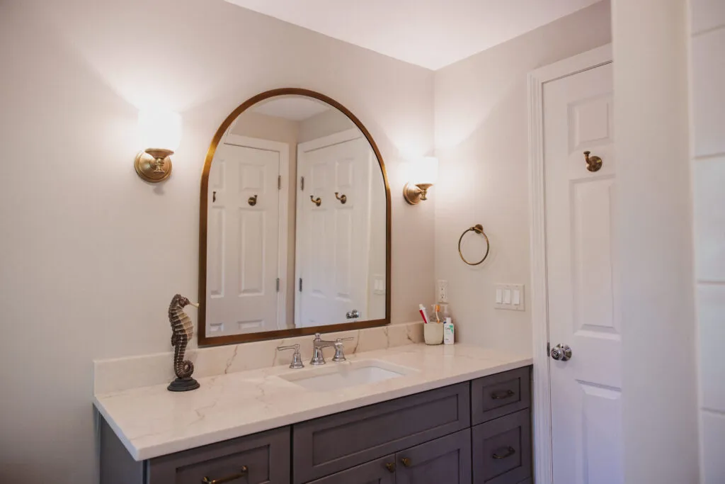 interior of remodeled bathroom