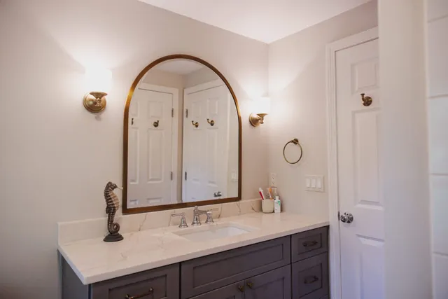 interior of remodeled bathroom