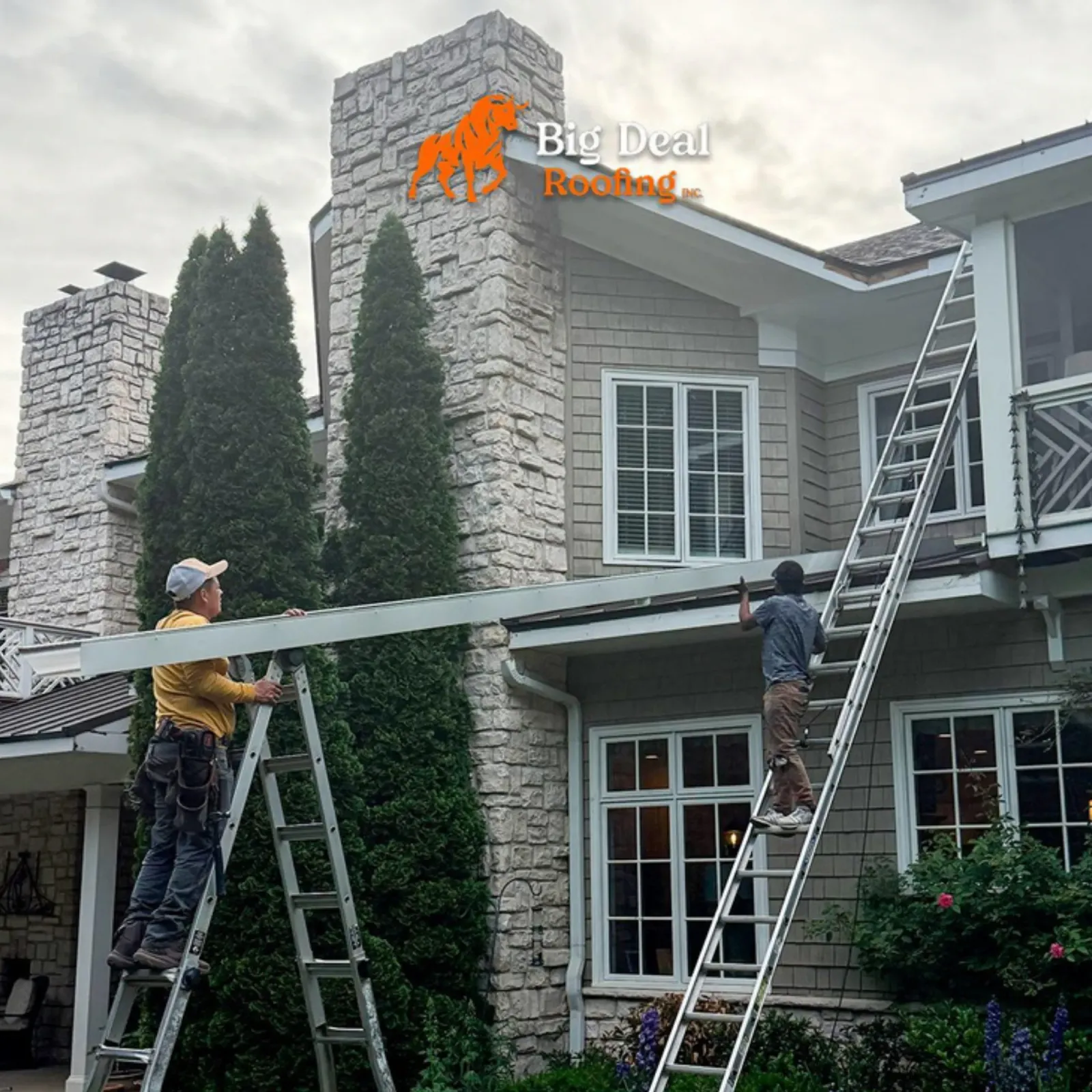 Roof repair crew