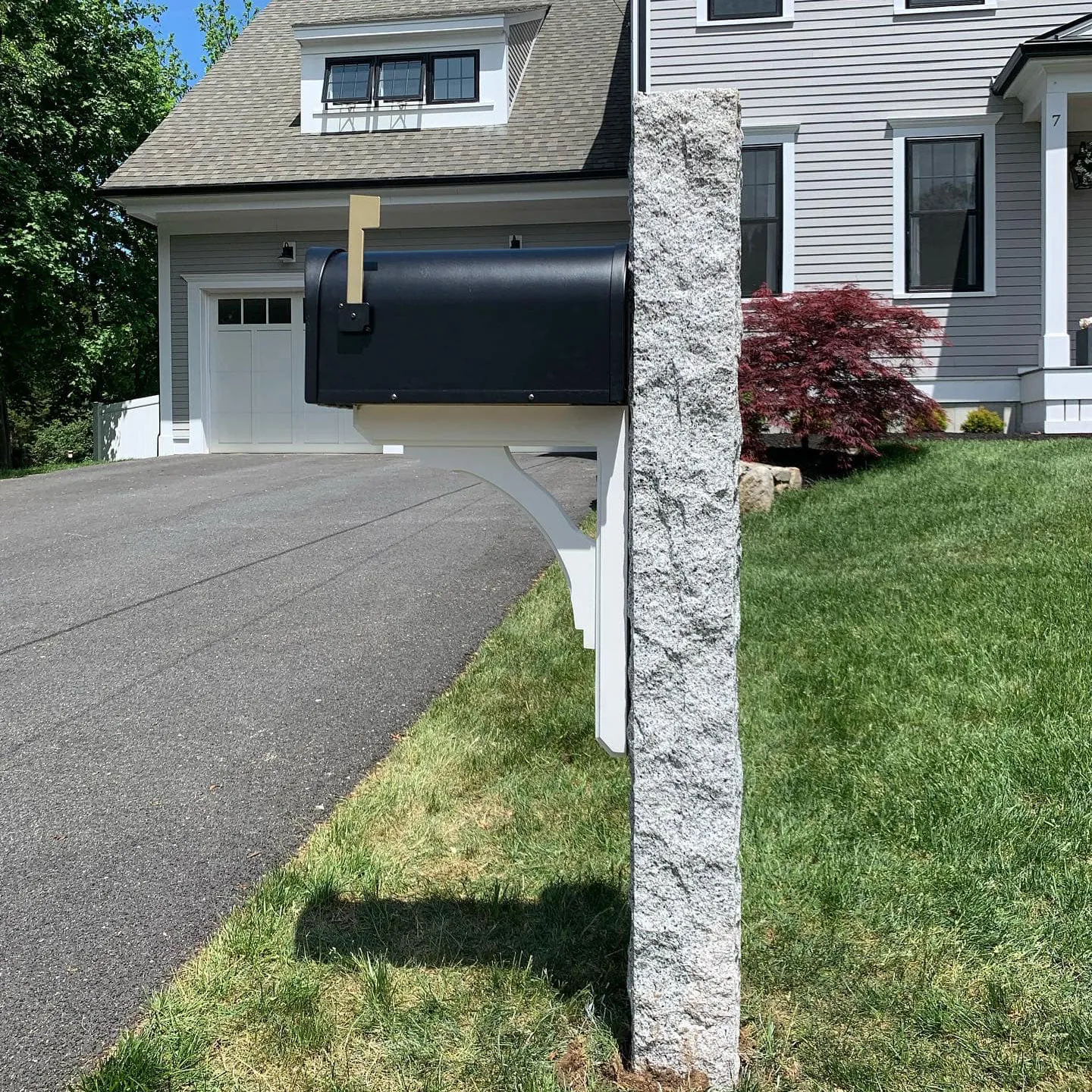 Gray Rock Granite Mail Post
