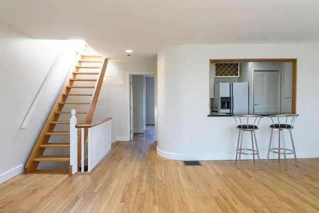 Completed interior with new stair and kitchen