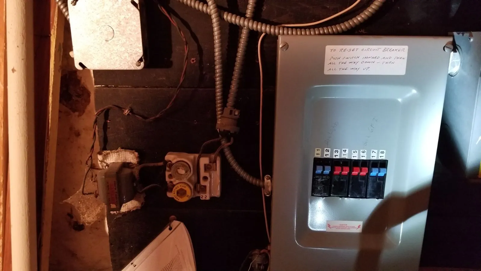 Electrical service equipment on a job