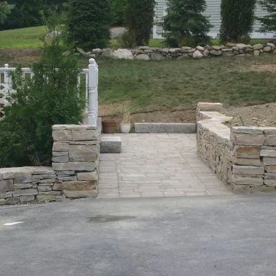 Stone Wall and Walkway