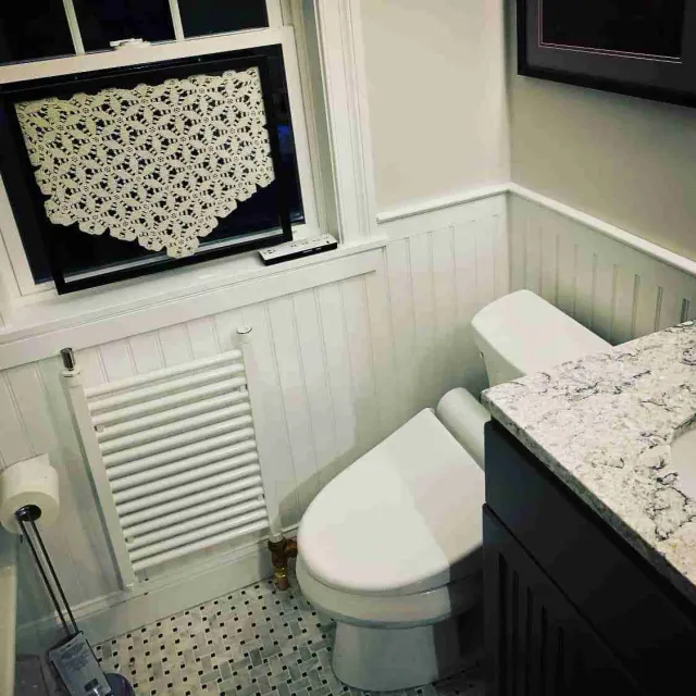 Bathroom plumbing project