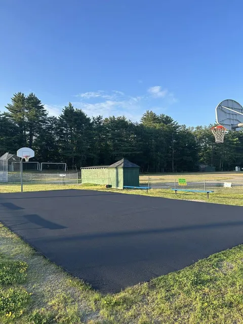 Sealcoated basketball court