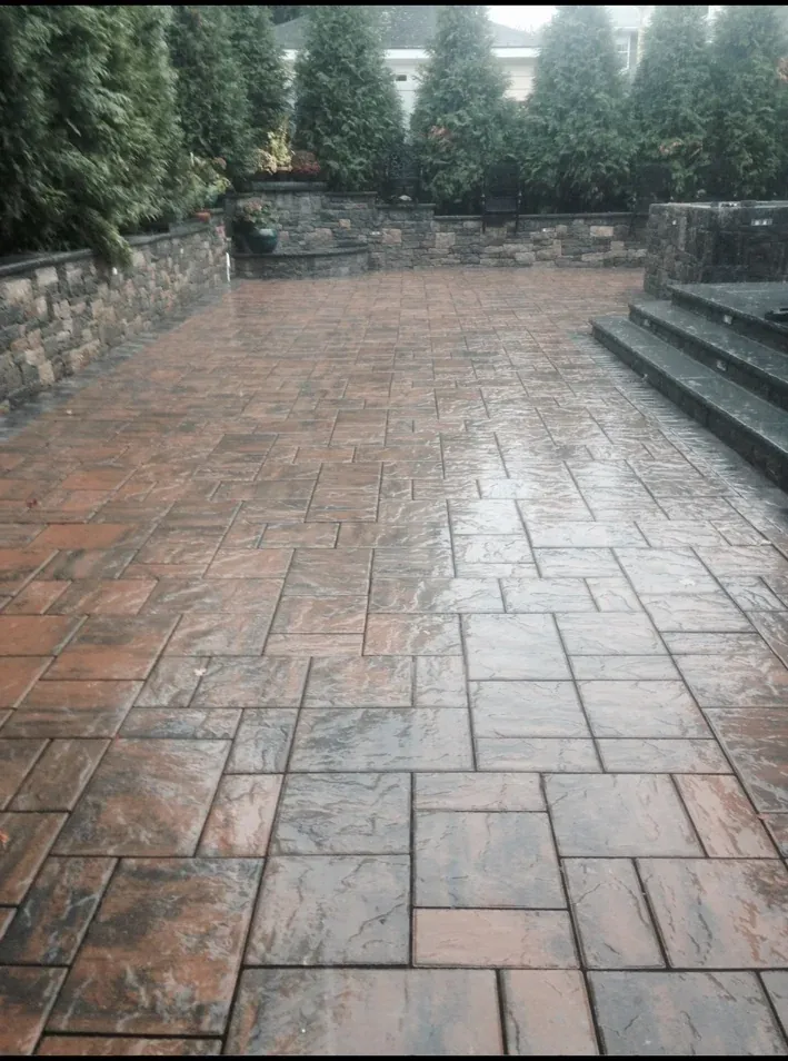 large paver patio hardscape installation in Greater Boston