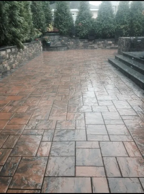large paver patio hardscape installation in Greater Boston