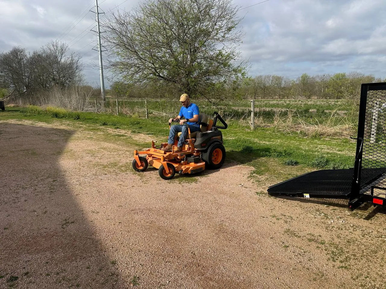 Commercial mowing with Scag mower