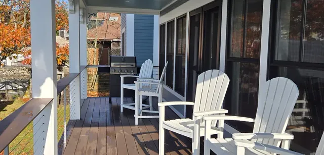 New Decking, Rail System And Windows Installed, Boothbay Harbor ME, Contractor F & M Contr