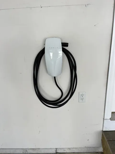 Electrical vehical charging plug and outlet installed for EV charging