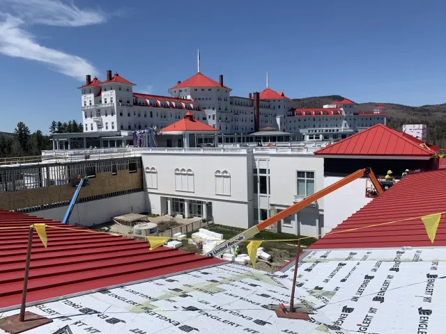 A  new commercial standing seam roof
